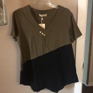 New top green and black